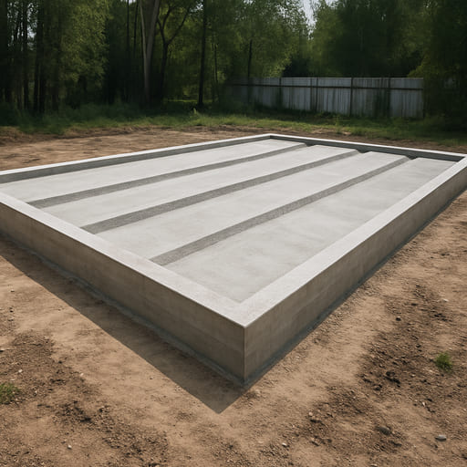 Монолитная плита 8×12 с рёбрами жёсткости